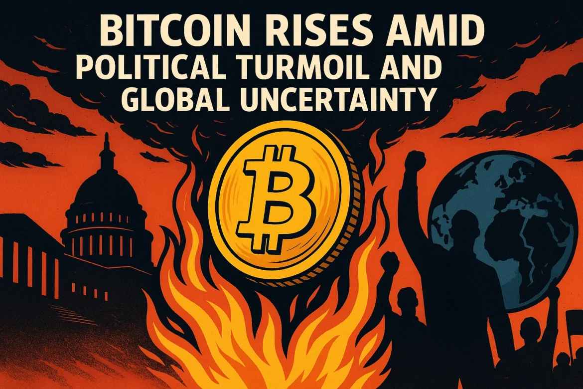 Bitcoin Rises Amid Political Turmoil and Global Uncertainty