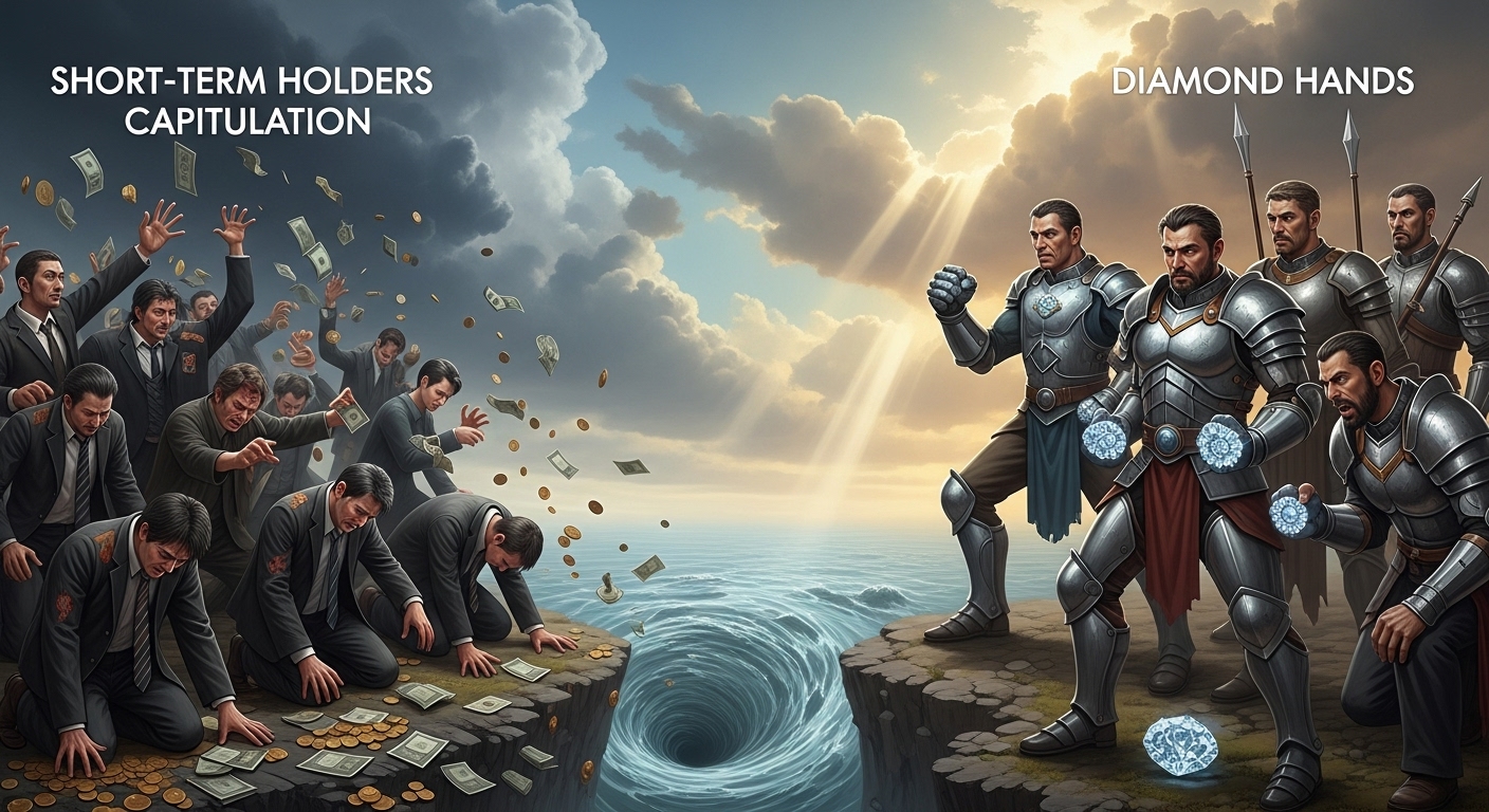 Short-Term Holder Capitulation Versus Diamond Hands