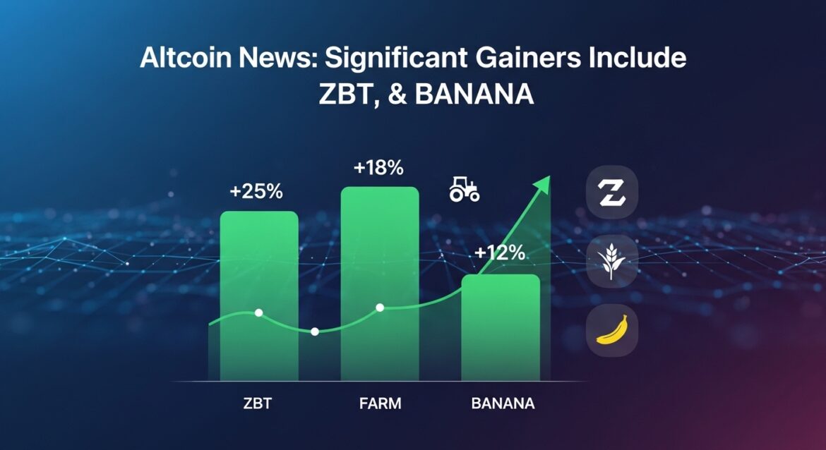 Altcoin News Significant Gainers Include ZBT, FARM & BANANA